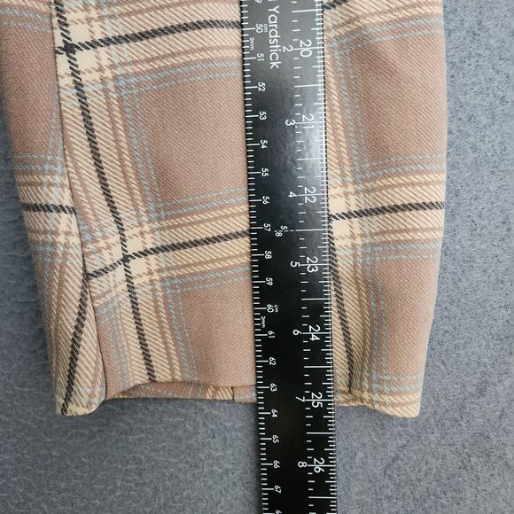 Studio By Torrid Women 1/XL Anna Plaid Deep Taupe Relaxed Tailored Twill Blazer - Picture 12 of 14